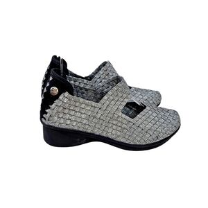Bernie Mev Silver Woven Maty Jane "Cuddly" Sandal